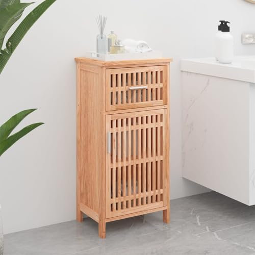 Homgoday Mueble de baño de madera maciza de nogal, esquinero, estantería esquinera, estantería para dormitorio, sala de estar y oficina, muebles de interior
