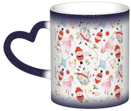 Tasses à café, lait, thé en céramique sensible à la chaleur, couleurs changeantes, aquarelle, casse-noisette, tasse à thé fantaisie ciel étoilé pour bureau, maison, boisson matinale, Saint-Valentin,