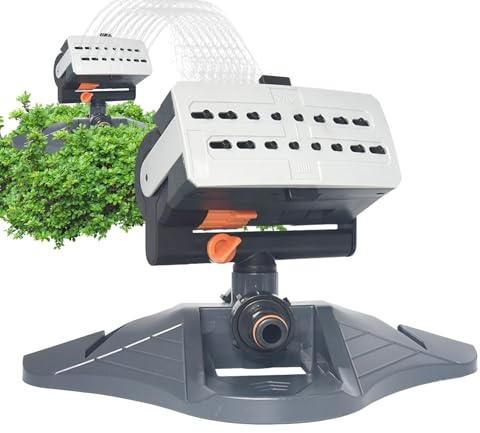 Aspersores automáticos de agua para jardín, Aspersores de césped para patio - Aspersor de césped ajustable Aspersor de jardín de área grande,de riego con 4 modos de pulverización, aspersor de agua mul