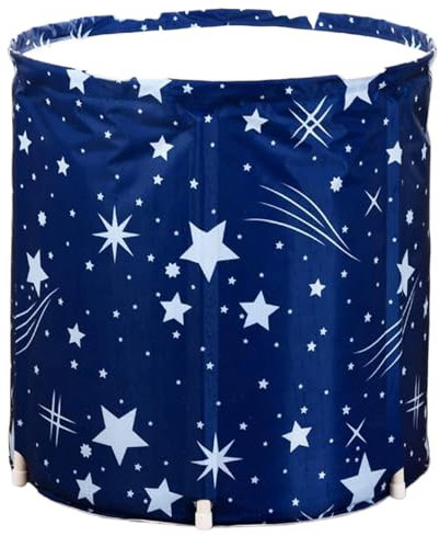 La bañera portátil 27.6x25.6 '' aislamiento bañera portátil gruesa con de drenaje rápida plegable con cojín de esponjas incorporado para uso interior y exterior.