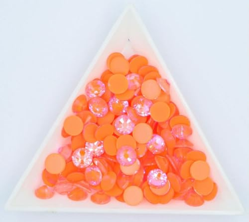 ORGEFY Decorazioni per Nail Art con Pietre Fluorescenti, Pietre di Vetro nottilucenti al Neon, Strass Piatti Non termoadesivi, giacinto, ss8, 1440 Pezzi