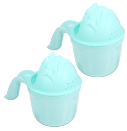 Milisten 2 Tazas de Baño para Bebés de Pp Diseño Adorable, Taza de Enjuague para Champú Cómoda y Segura, Adecuado para Ducha de Ñiño y Lavado de Cabello