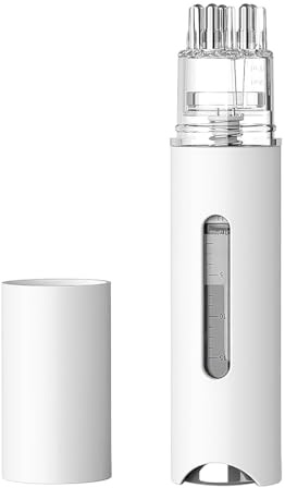 Ausi Dispositivo de masaje con bola rodante para aplicar aceite capilar, almacenamiento de aceites esenciales, herramienta de masaje de cabeza
