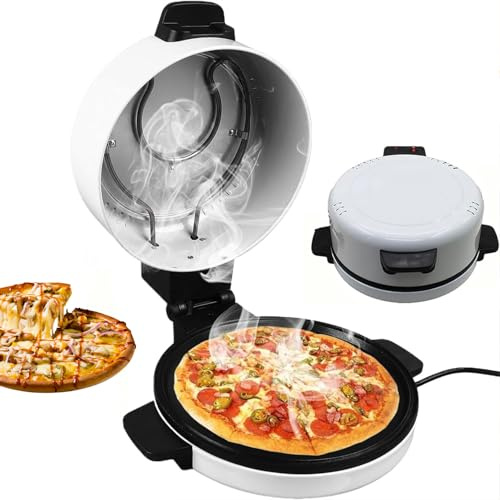 Forno Elettrico per Pizza, Riscaldamento Rapido 2000w, Superficie Antiaderente da 30cm, Multifunzionale per Uso Domestico Ed Esterno, Cottura Ad Alta Temperatura 230℃