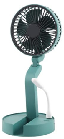 Mini Ventilateur De Bureau Pliable Vent Puissant Fonctionnement Calme USB Ventilateur Suspendu avec Lumière pour Bureau Dortoir Accueil