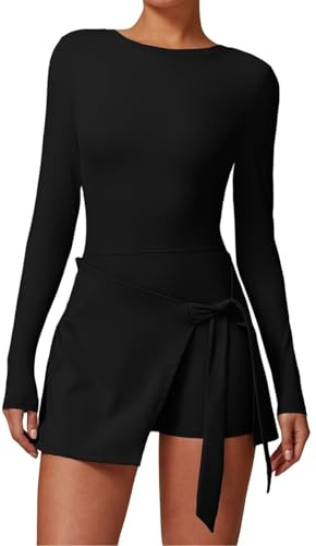 Robe Tennis Femme Intégré et Short avec Poches - Golf Volleyball Cheerleading Sport Noir Blanc Rosa Casual Robe Femme Chic ete Jupe Robes Sport Short Dress