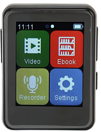 Naroote Lettore Musicale Full Touch Screen 5.0 Lettore MP3 HiFi Lossless Multiformato Riduzione del Rumore HD Schermo TFT da 1,8 Pollici per l'uso Quotidiano (Scheda di memoria da 256 GB)