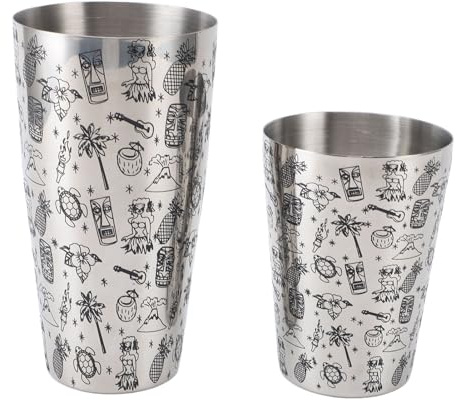 Juego de coctelera Boston, coctelera de Martini de acero inoxidable, juego de coctelera Boston de 2 piezas para mezclar bebidas con base ponderada a prueba de fugas para