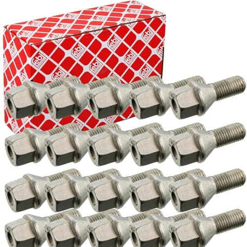 20x Febi Radschrauben Satz 47,5mm Kegelbund F | 20x 46625 für Alufelgen & Stahlfelgen