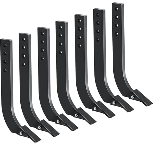 7pcs Heavy Duty 18 Inch Box Blade Cutter Shank for Tractor – 4 Holes, Scarifier Tooth Replacement for Digging & Plowing – Fits Box Scraper Attachments