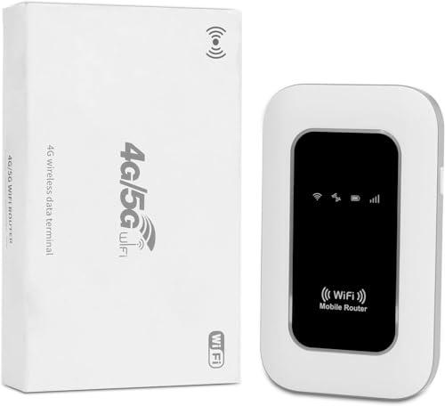 Routeur 5G Portable WiFi 6 Slot SIM Déverrouillé Tous Opérateurs, Modem Mobile Haut Débit 5G/4G Selon Couverture réseau, Connexion Multi-Appareils, Idéal Voyage & Télétravail