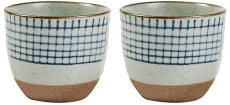 KJHBV Taza de Sake Japonesa de Cerámica Pintada a Mano 50cc, Juego de 2 Piezas, Vaso Glaseado para Servir Sake Tradicional, Adecuado para Fiestas y Degustación en Casa