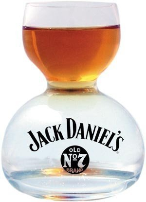 Jack Daniel's Chaser Jigger - Vaso de chupito de doble burbuja, 3 onzas Jack Daniel's