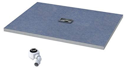Duschelement 90x120x5/10,5cm Duschboard 4-seitiges Gefälle Extra Flach Beflisbar Duschrinne 8cm Abdeckung PLATE Ablauf SHORTLINE S4