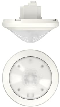 Theben 2019300 thePassa P360 KNX UP WH rilevatore presenza corridoi 360° | incasso a soffitto, KNX, 2 canali luce, 2 canali presenza per HVAC, rilevamento direzione, 30 x 4,5 m, bianco