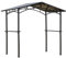 Outsunny Pavillon Jardin 2,5 x 1,5 m - abri Barbecue - 2 étagères - Toit de Barbecue - métal Noir Toit Polycarbonate