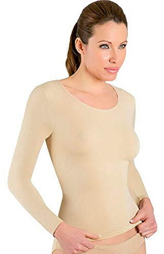 YSABEL MORA Camiseta Interior Manga Larga sin Costuras para Mujer.