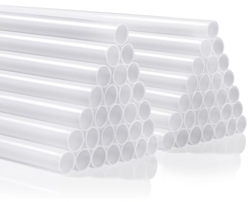 JMIATRY 100 Pcs Cake Dowels, 23cm/9Inch Plastic White Cake Dowel Rods, Cake Dowels for Tiered Cakes Construction and Stacking Supporting(1cm/0.4Inch Diameter)