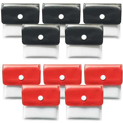 Meta-U Pocket Ashtray Pouch- Fireproof PVC-Odor free-Portable Compact- Assorted Color – Pack of 5 Black+5 Red