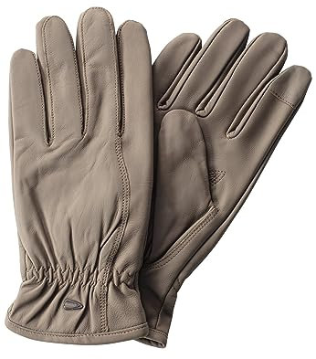 camel active Herren Lederhandschuhe mit Touchscreen Funktion Dunkel khaki, menswear-M