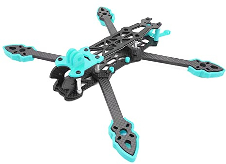 KENANLAN Quadcopter Rahmen Kit, FPV Racing Drohne Rahmen Professioneller 225mm Radstand Carbon Fiber Quadcopter Rahmen für RC Drone Zubehör (Blau)