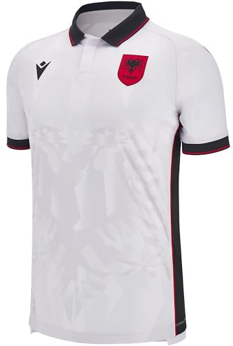 Macron Albanien Heimtrikot 23 24 rot FSHF Albania Home Shirt EM WM Jersey