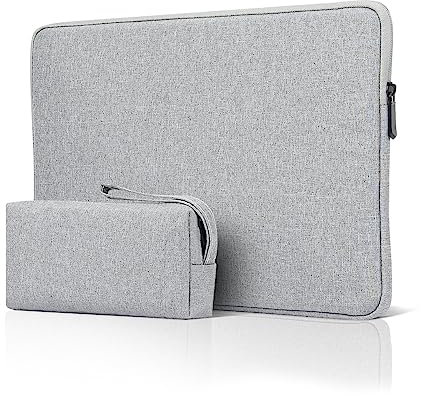jooeer 11 Inch Laptop Sleeve Case Compatible with 11-12 Chromebook Tablet, Slim Protective Waterproof Padded Cover with Accessories Bag, Grey
