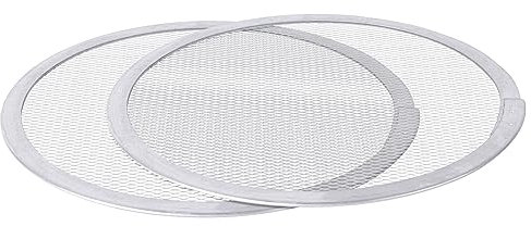 Argon Tableware 10 Inch Mesh Pizza Screens - 2 Pack - Non-Stick Metal Aluminium Pizza Trays Round Oven Cooking Baking Pan for Oven, Home, Restaurant