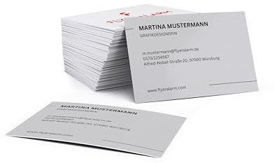 Visitenkarten erstellen mit Foto, Text und Logo - Visitenkarte selbst gestalten - 75 Stück, Design: Grau - 300g Bilderdruck matt - Business Cards Online gestalten