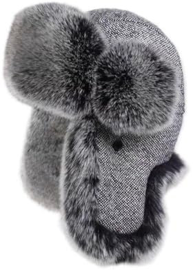 Winter-Bombermütze, Herren-Wintermütze, Thermomütze, Bombermütze, Herrenmütze mit Ohrenklappen, Winter-Bombermütze, mit Fleece gefüttert, hält warm, Geschenke for Männer/Frauen/Sie/Ihn/Vater ( Color :