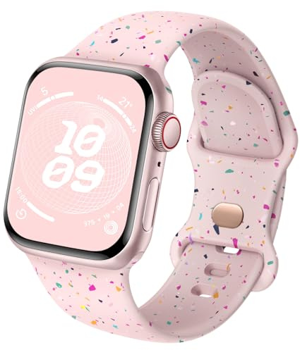 Joehwerr Sport Strap Compatible with Apple Watch Straps 40mm 41mm 38mm 42mm 44mm 45mm 46mm 49mm for Women Men, Recycled Plastic Soft Silicone Band for iWatch SE3 Series 11 10 9 8 7 6 5 4 3 2 1
