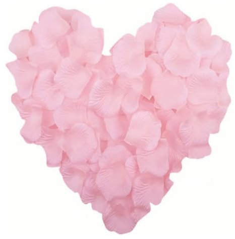 VBSJAH 1000 pezzi Petali di Rosa Finti, Rosa in Seta Artificiale Rosa per Decorazione Romantica, San Valentino, Anniversario Matrimonio e Fidanzamento（rosa）