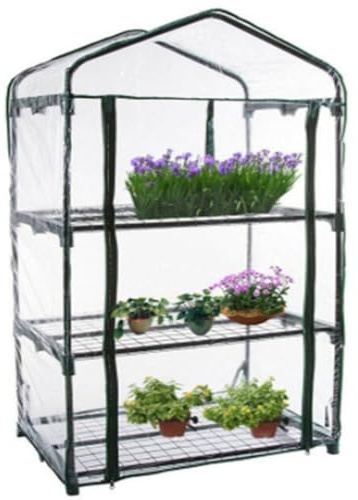 3-stöckiges Mini-Gewächshaus-Ersatzabdeckung, verstärktes PVC, Kleinpflanzen-Gewächshausabdeckung, transparentes wasserdichtes heißes Haus, ohne Eisenrahmen Grow House (#2)