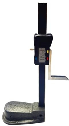 BADIKA Height Gauge 0-150mm 0.01mm Tiny Stainless Steel Digital Height Gauge carbon fiber Electronics Marking Gauge Measure Scriber Vernier Caliper(Plastic)
