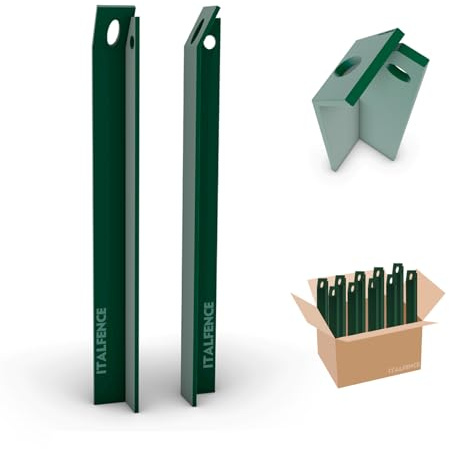 Italfence - Jambe de force pour Clôture, plastifié vert (Toutes les hauteurs) [H 150cm, 25x25x3mm, 10 pièces]