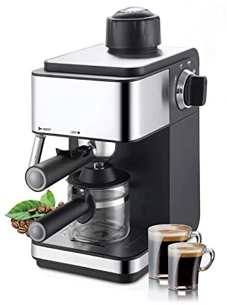 CVNIMV Máquinas de café Cafetera Italiana Espresso Espumador de Leche Electrodomésticos Cafetera eléctrica Express con Espuma