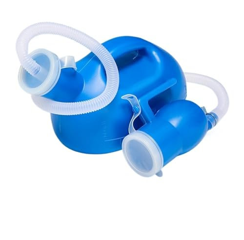 LUNCHS 2000 ML Pistolet Urinoir pour Homme Assis et Couché Bouteille D'urine Tubes Amovibles et Clairement Gradués