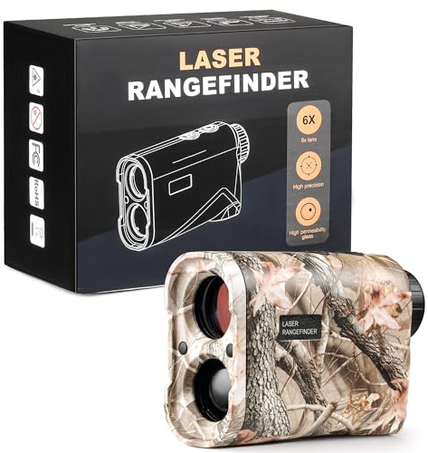 LuyFuitre Télémètre laser de chasse de 2 000 mètres, télémètre pour la chasse à l'arc avec compensation d'angle, télémètre de golf avec zoom 6x pour le tir, télémètre lumineux pour la chasse au fusil