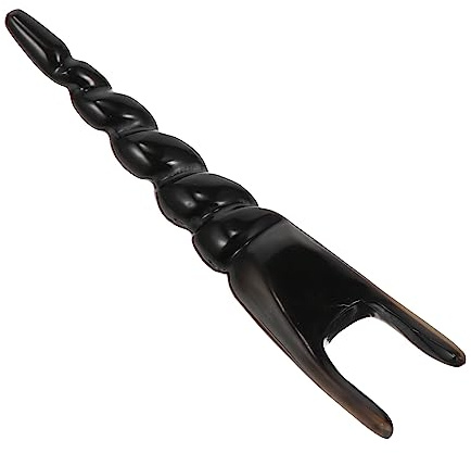 FRCOLOR Massagestab Aus Ochsenhorn Schabestab Akupunkturpunkt-massagegerät Für Ganzkörpermassagen Nacken Schultern Rücken Beine Füße Gesicht Ergonomisches Design Natürliches Material