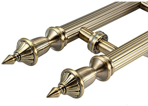 Modern brons entrédörrhandtag dragstång för dusch glas skjutdörr slitstark dubbelsidig H svänghandtag 150 cm (59 tum)