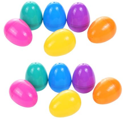 JOINPAYA 50pcs Fillable Easter Eggs Twisting Design Colors for Party Favors Decorations and Packaging for Boys and Girls