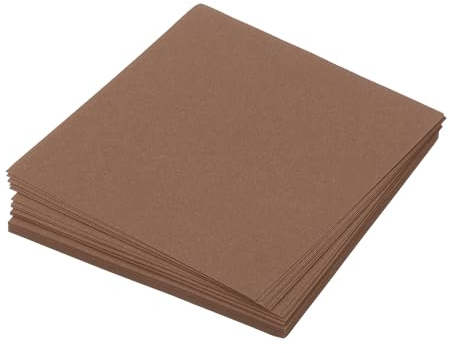 QUARKZMAN 50 Blatt Origami Papier, 7 x 7cm Doppelseitiges Quadratisches Faltpapier, 70 g/m², Kleine Origami-Papierquadrate für Kunsthandwerk Projekt Geschenk Dekoration, Braun