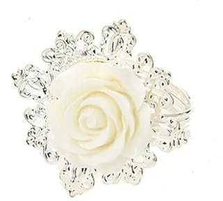 Serviettenringe, Serviettenschnalle, 10 Stück, Serviettenringe in Rosé-Silber, Hlle, 10 Stück, Serviettenringe in Rosé-Silber, Halter-Reifen, romantische Hochzeitsparty-Tischblumendekoration