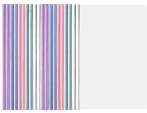 20 Feuilles A4 Couverture de Rapports,Couvertures de Rapport Claires,Plastique Chemise de Couvertures de Rapports,Plastique Chemise de Couvertures Rapports,Transparent Barre Coulissante Rapport Couvre