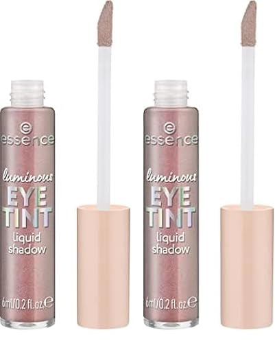 essence luminous EYE TINT liquid shadow, Lidschatten, Nr. 04, Pink, langanhaltend, strahlend, schimmernd, vegan, ohne Mikroplastikpartikel, Nanopartikel frei, ohne Parfüm, 2er Pack (6ml)