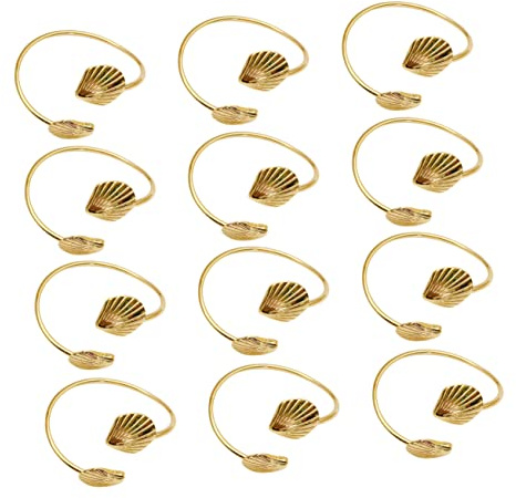 Ciieeo Elegante Serviettenringe mit Feiner Verarbeitung aus Metall 12 Stück in Gold Rot Grün Weihnachten als Dekorativer Serviettenhalter für Tisch für Tischdeko und Party Zubehör