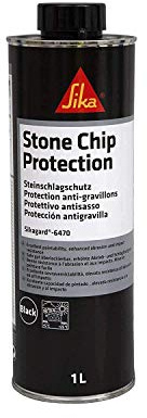 SIKA - Protection anti-gravillons - Sikagard 6470 Noir - Pour bas de caisse, intérieur des ailes - Anti-corrosion - Anti-rouille - Application facile - Séchage rapide - 1L (Lot de 6)