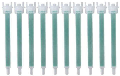 Boquilla de mezcla de cheotime 10pcs, punta de boquillas de la batidora para tazón de vaca recorte de alta eficiencia punta de mezcla mezcladora de pistola adhesiva adhesiva