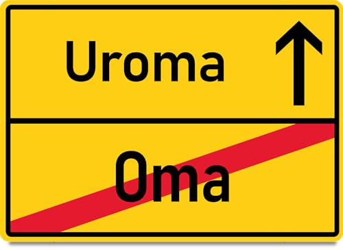Du wirst Uroma Karte Ortsschild Oma - Uroma Holzkarte - Geburtstagskarte mit Umschlag stilvolle Karte für Ortsschild, wertschätzender Gruß für enge Verwandte, Grußkarte Familie, Grußkarte fürs