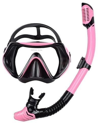 HPLSZCN Schnorchelset Erwachsene – Taucherbrille mit Trockenschnorchel, Ideal für Tauchen & Schnorcheln (Rosa)